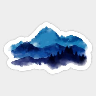 Mountains Watercolor Sticker